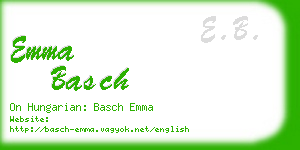 emma basch business card